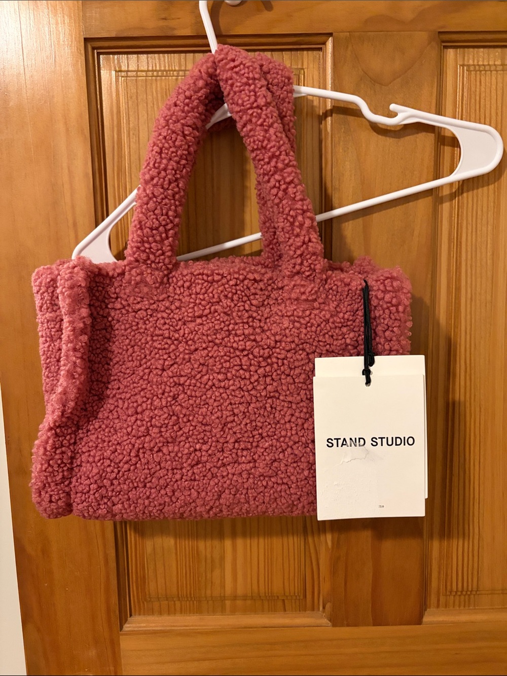 Stand Studio Rose Pink Sherpa Tote